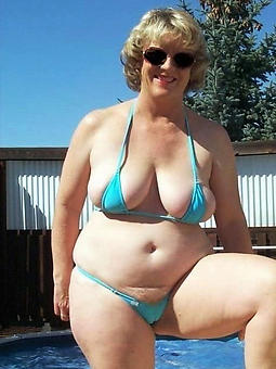 old lady in bikini